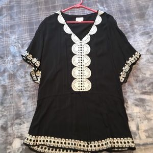 Stella & Dot Embroidered tunic/swim cover up